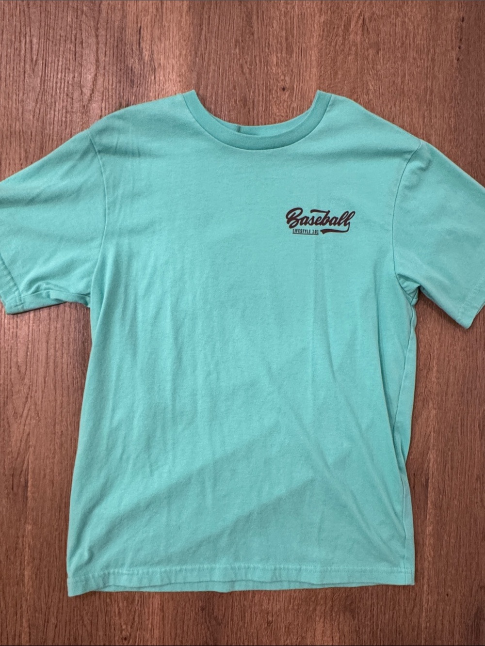 Baseball Lifestyle 101 Mint Green Short Sleeve Baseball Graphic Tee